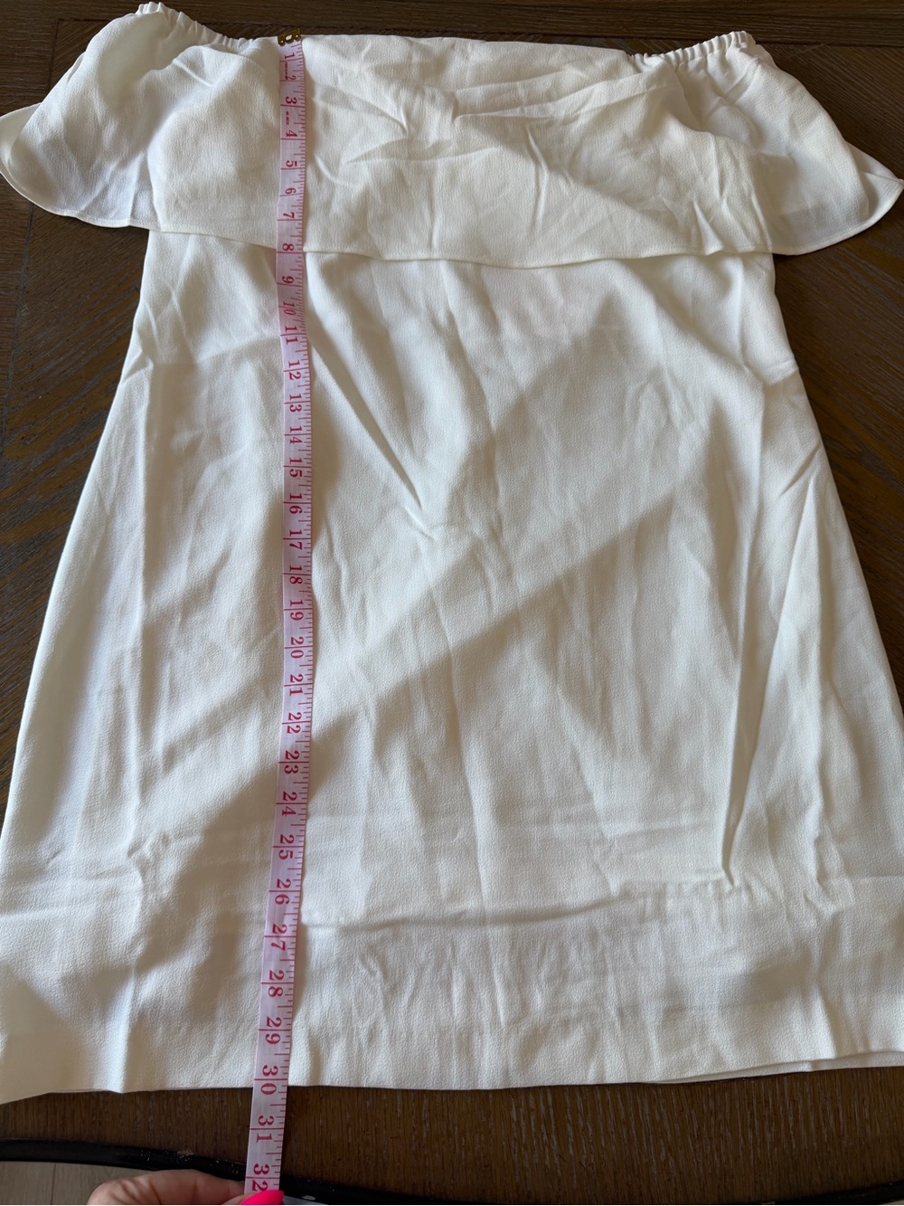NWT Charles Henry White Off Shoulder Cocktail Dress | Draped Neckline - Picture 5 of 6